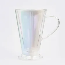 Latte mug, 380 ml, 2 pcs, glass B, mother of pearl, Air polar
